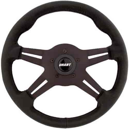 Gripper Series Steering Wheel Black Split 4-Spoke Design