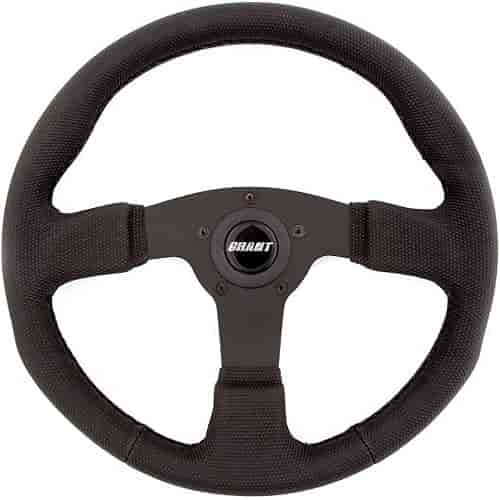 Gripper Series Steering Wheel Black 3-Spoke GT Rally Design
