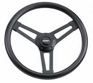 Classic 3-Spoke Steering Wheel Black Foam Grip/Black Spokes