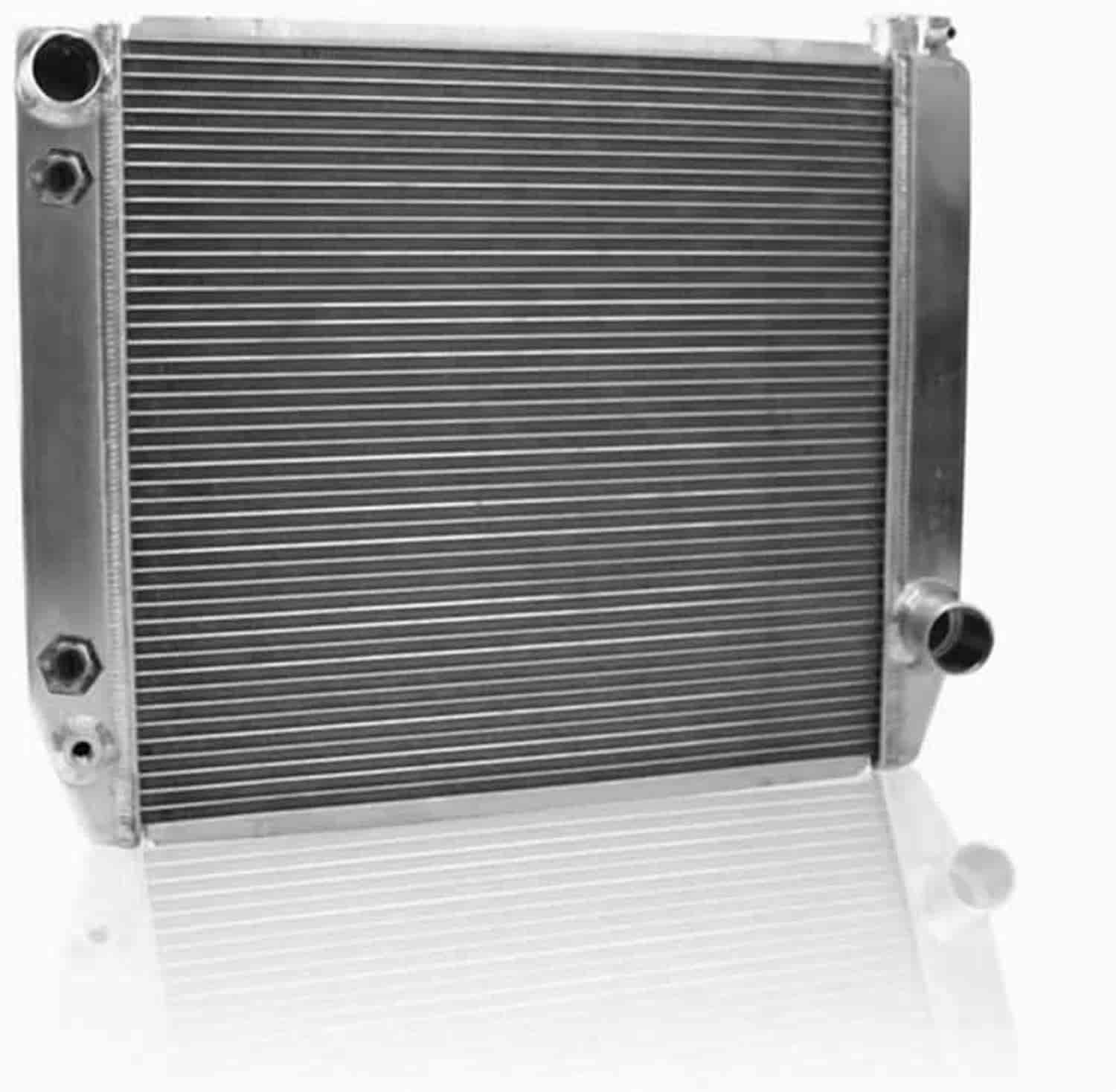 ClassicCool Universal Fit Radiator Single Pass Crossflow Design 24" x 19" with Transmission Cooler
