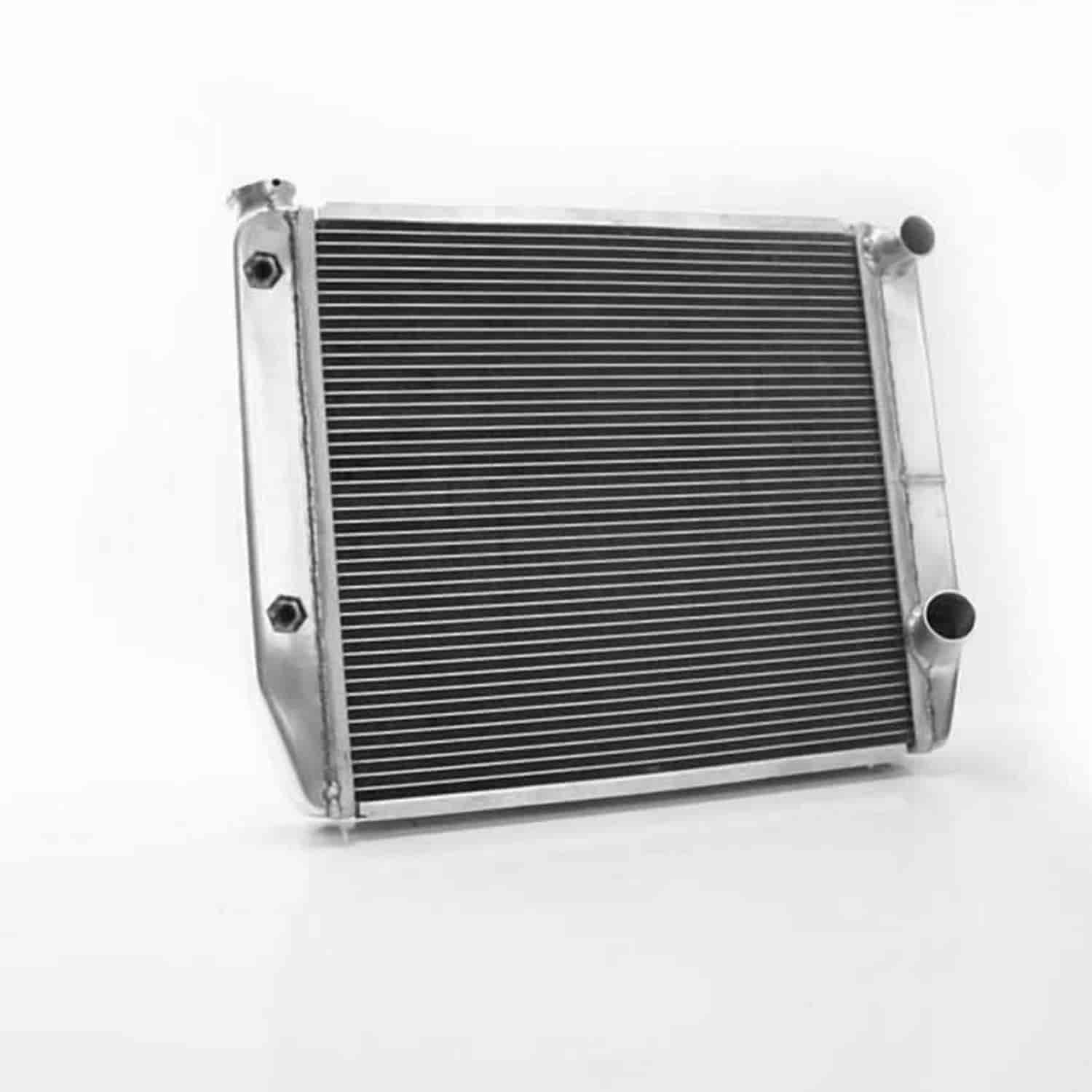 ClassicCool Universal Fit Radiator Dual Pass Crossflow Design 24" x 19" with Transmission Cooler