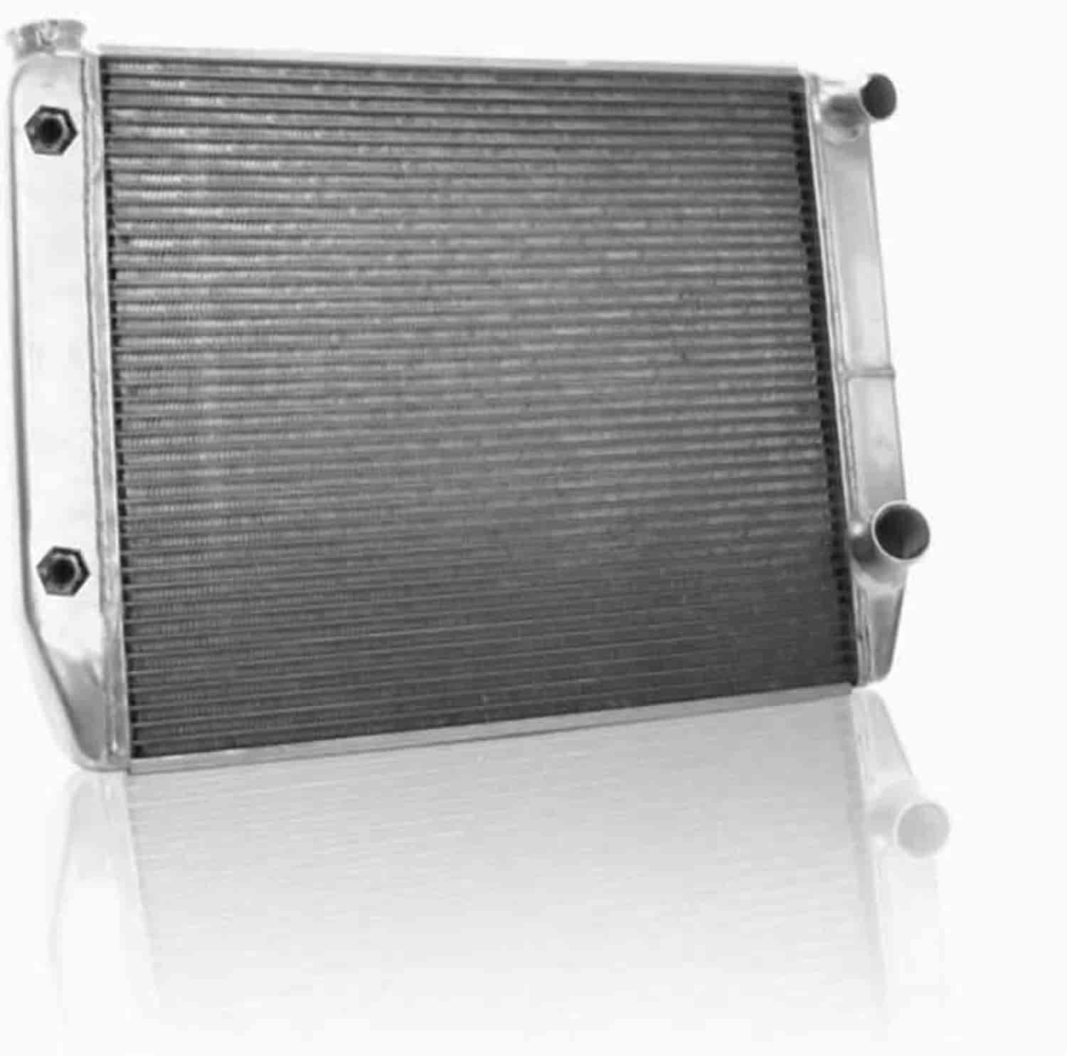 ClassicCool Universal Fit Radiator Dual Pass Crossflow Design 26" x 19" with Transmission Cooler
