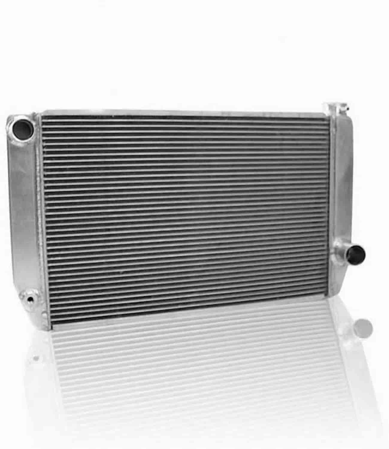 MegaCool Universal Fit Radiator Single Pass Crossflow Design 31" x 15.50" with Straight Outlet