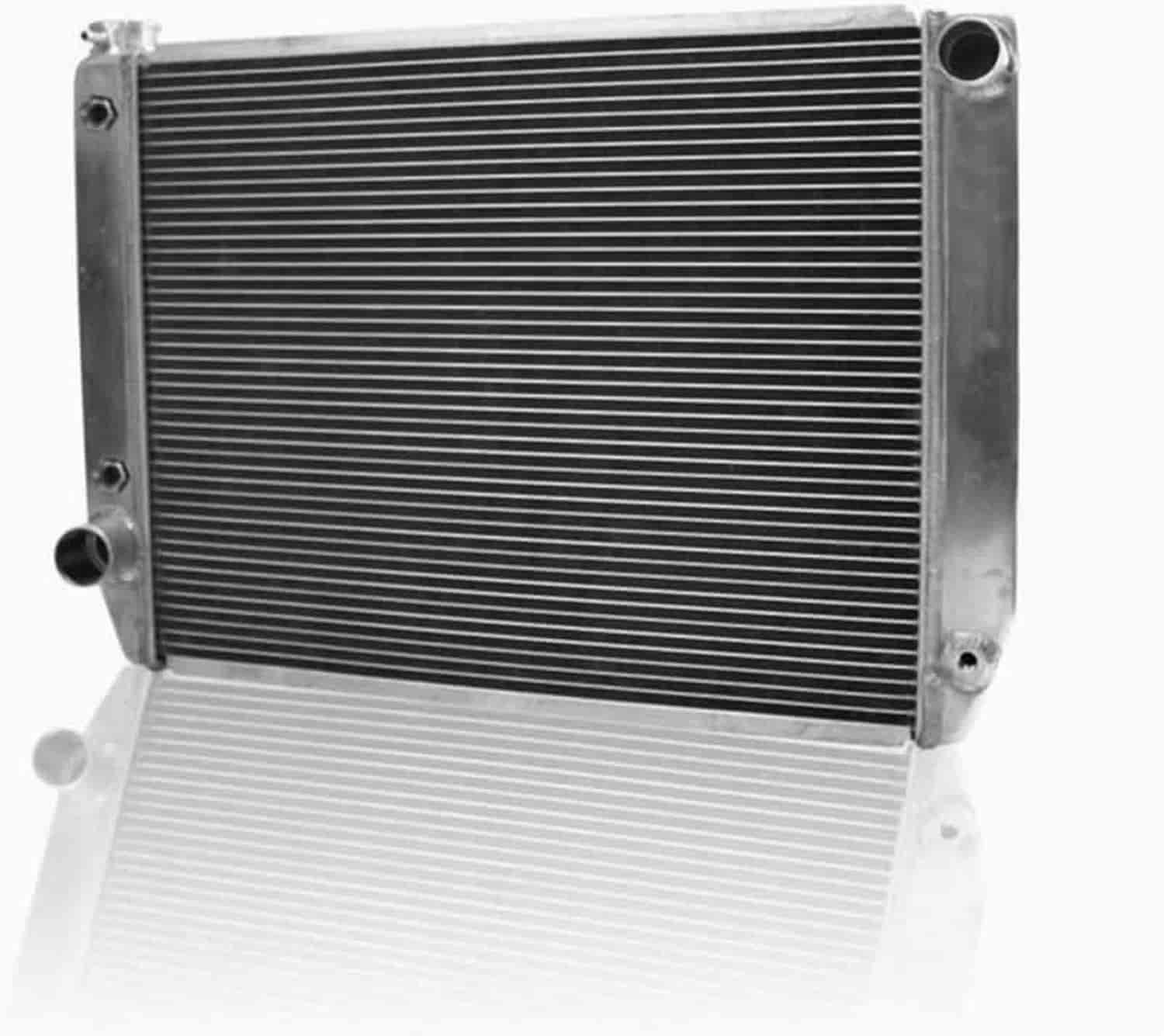 MegaCool Universal Fit Radiator Single Pass Crossflow Design 27.50" x 19" with Transmission Cooler