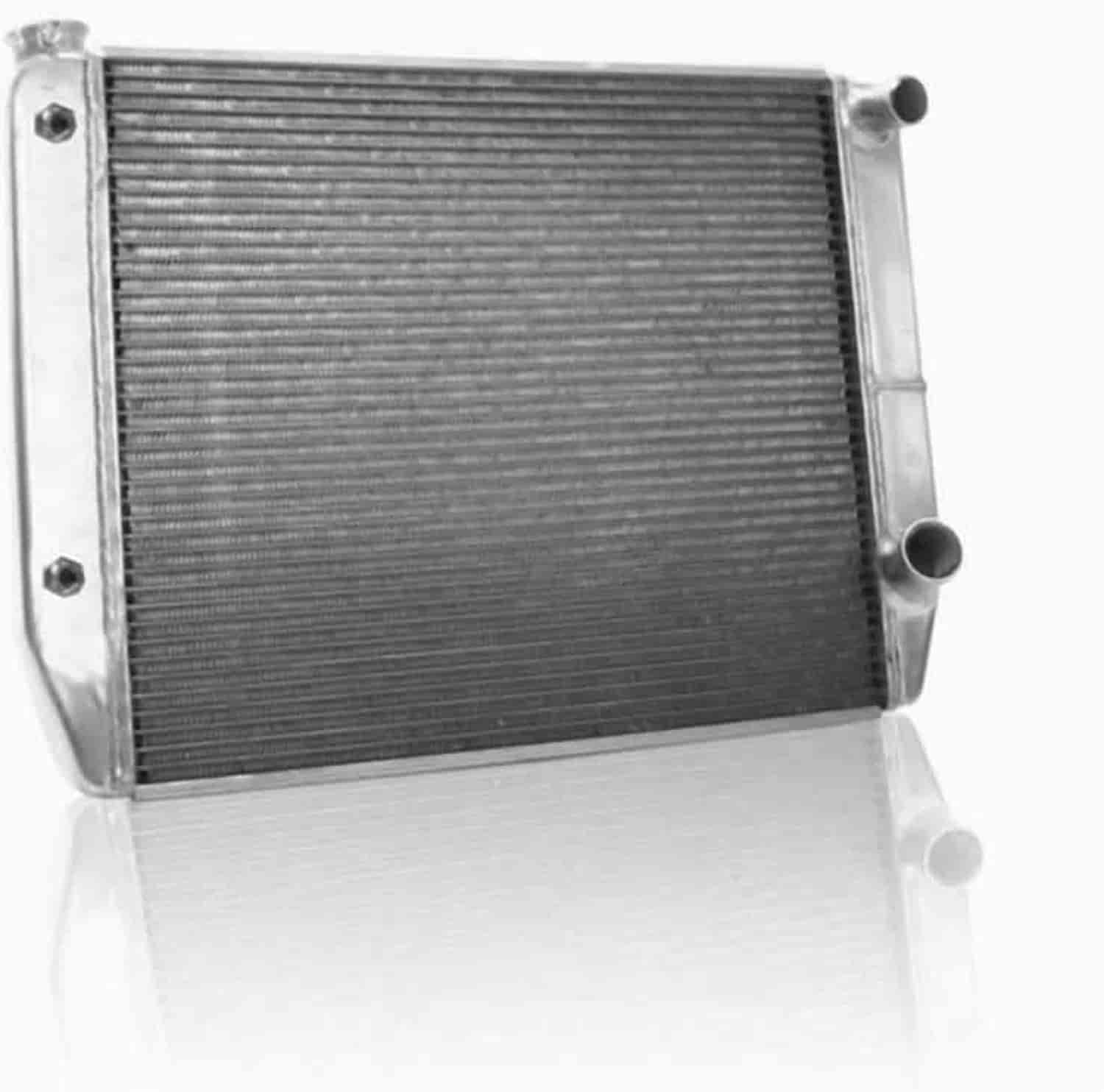 MegaCool Universal Fit Radiator Dual Pass Crossflow Design 26" x 19" with Transmission Cooler