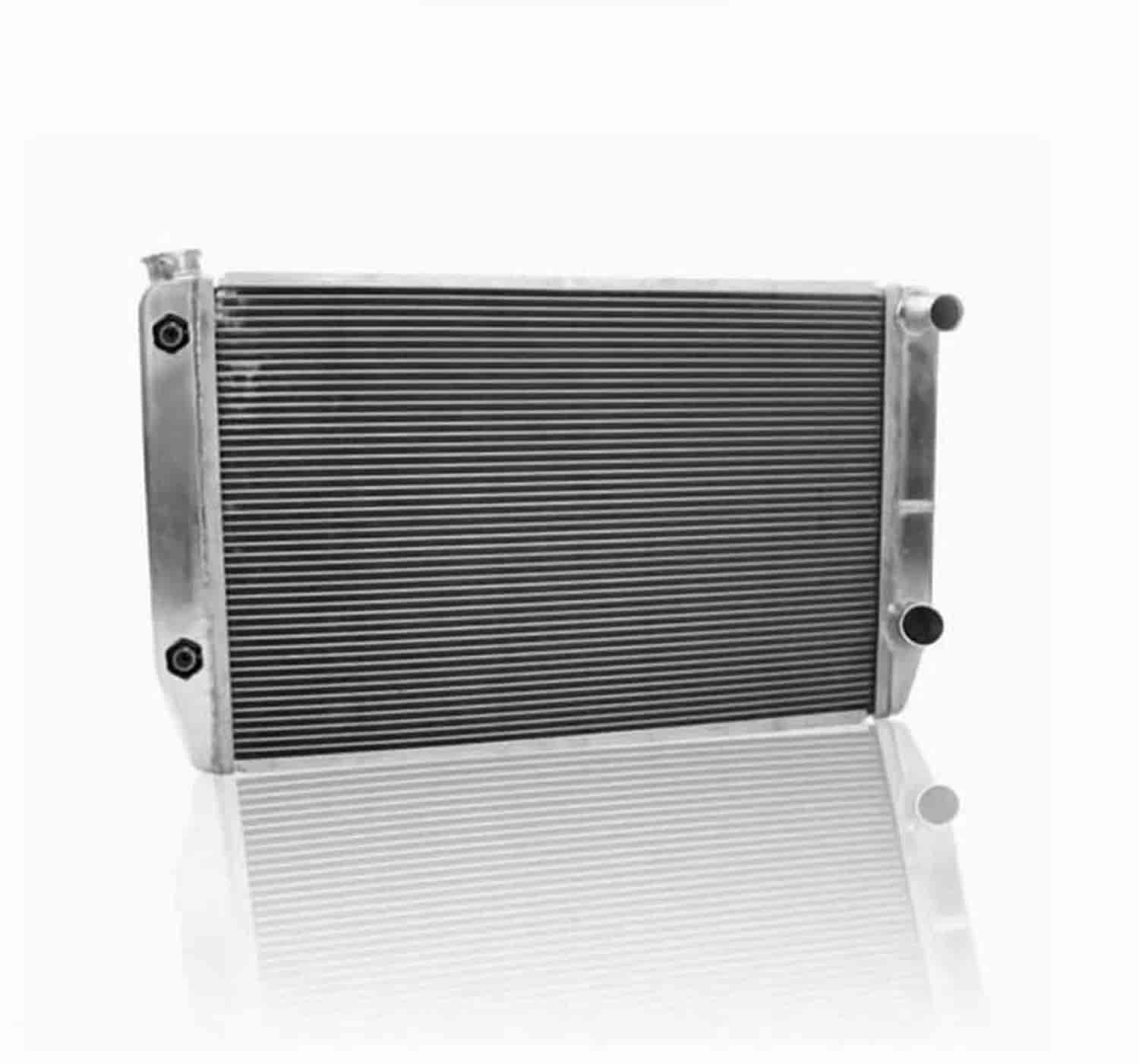 MegaCool Universal Fit Radiator Dual Pass Crossflow Design 27.50" x 15.50" with Transmission Cooler