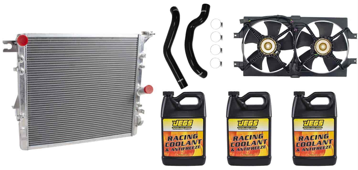 Griffin Radiators 5-00152K1: ExactFit Radiator Kit | 2007-2011 Jeep  Wrangler JK  V6 | Includes: Radiator, Dual Fan Assembly, Hose Kit,  Racing Coolant & Antifreeze - JEGS