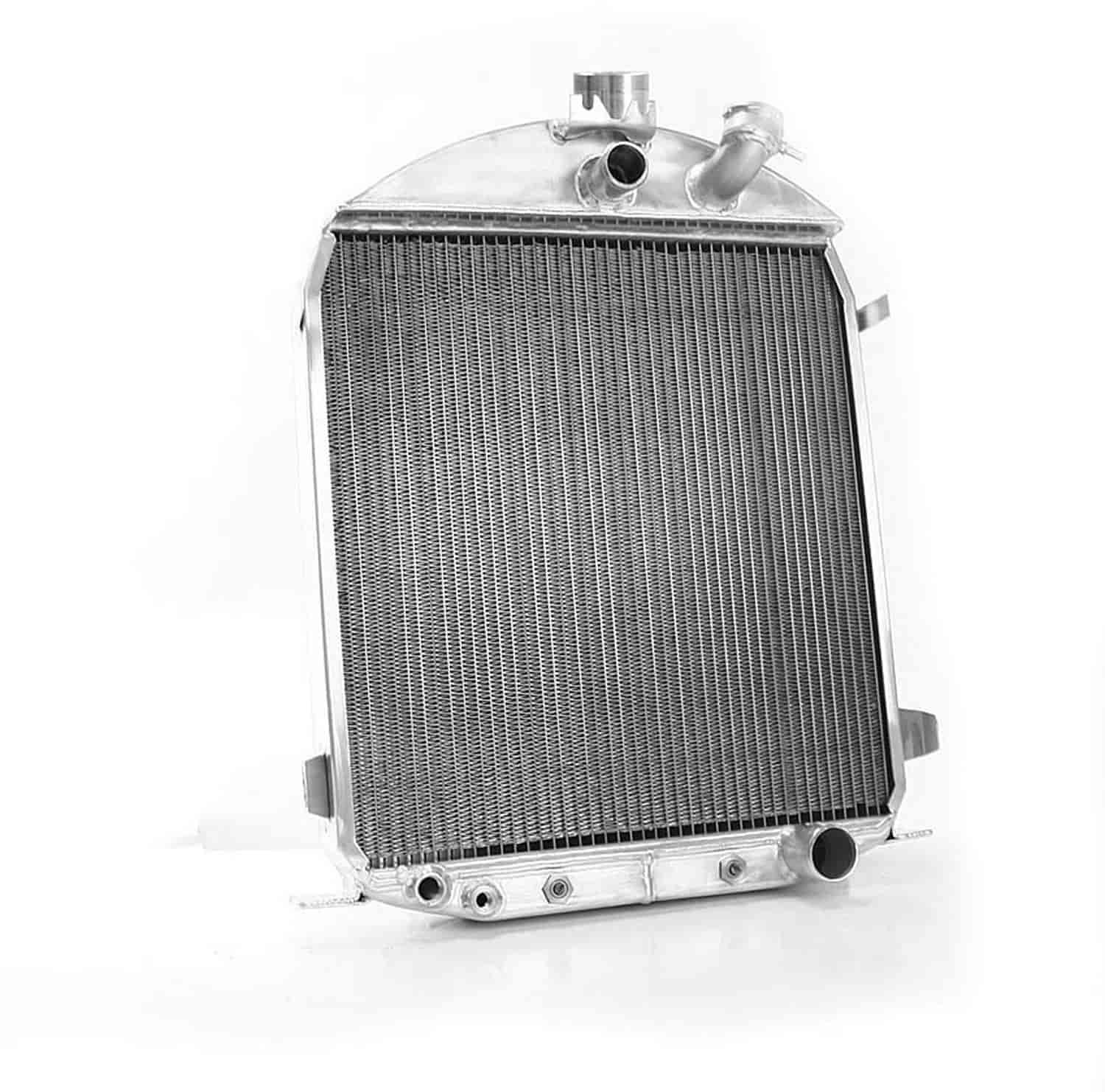 ExactFit Radiator for 1928-1929 Model A with Early GM Engine; Dummy Filler Neck & Hood Rod Options