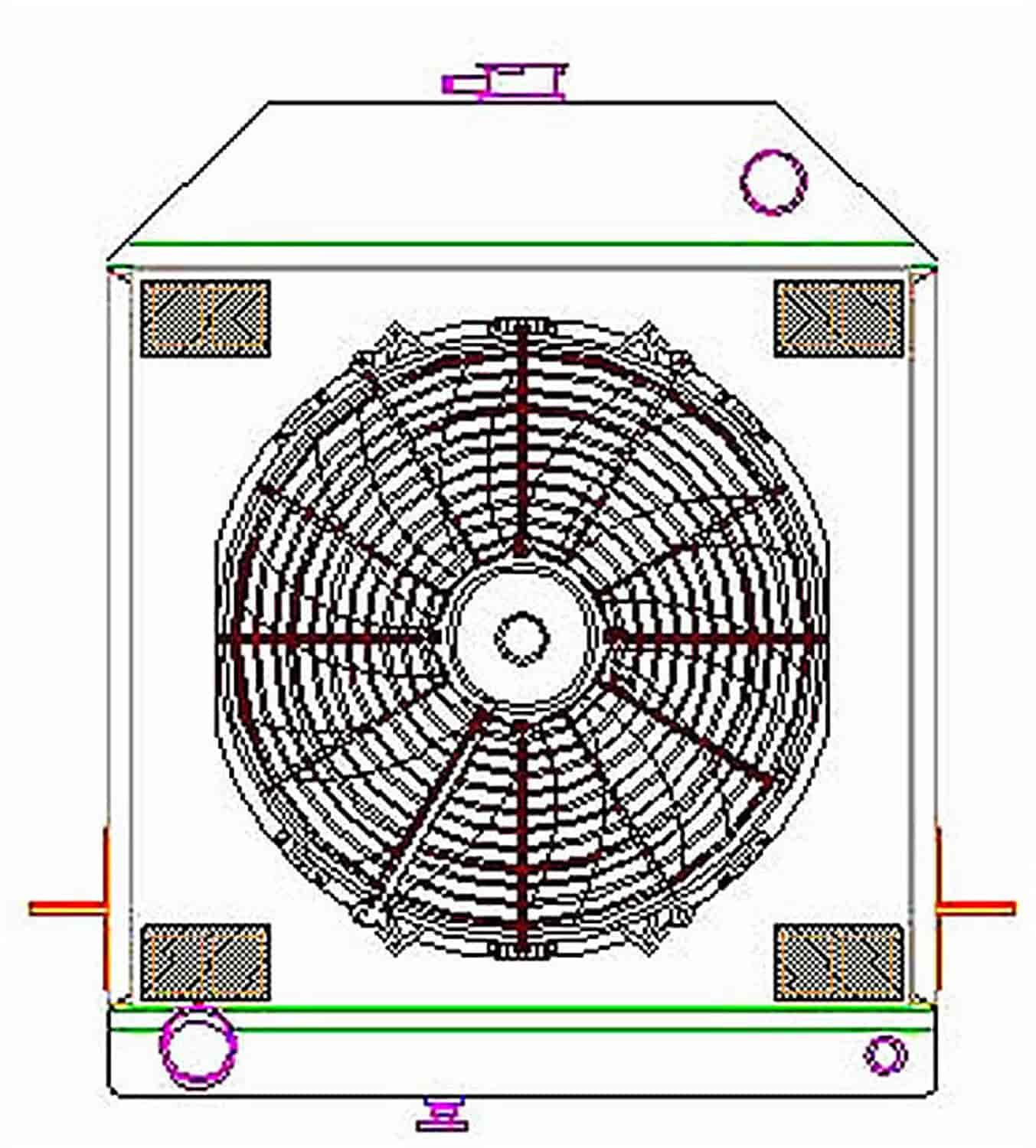 ExactFit Radiator ComboUnit for 1939-1940 Ford Deluxe with Late Ford Small Block & Big Block