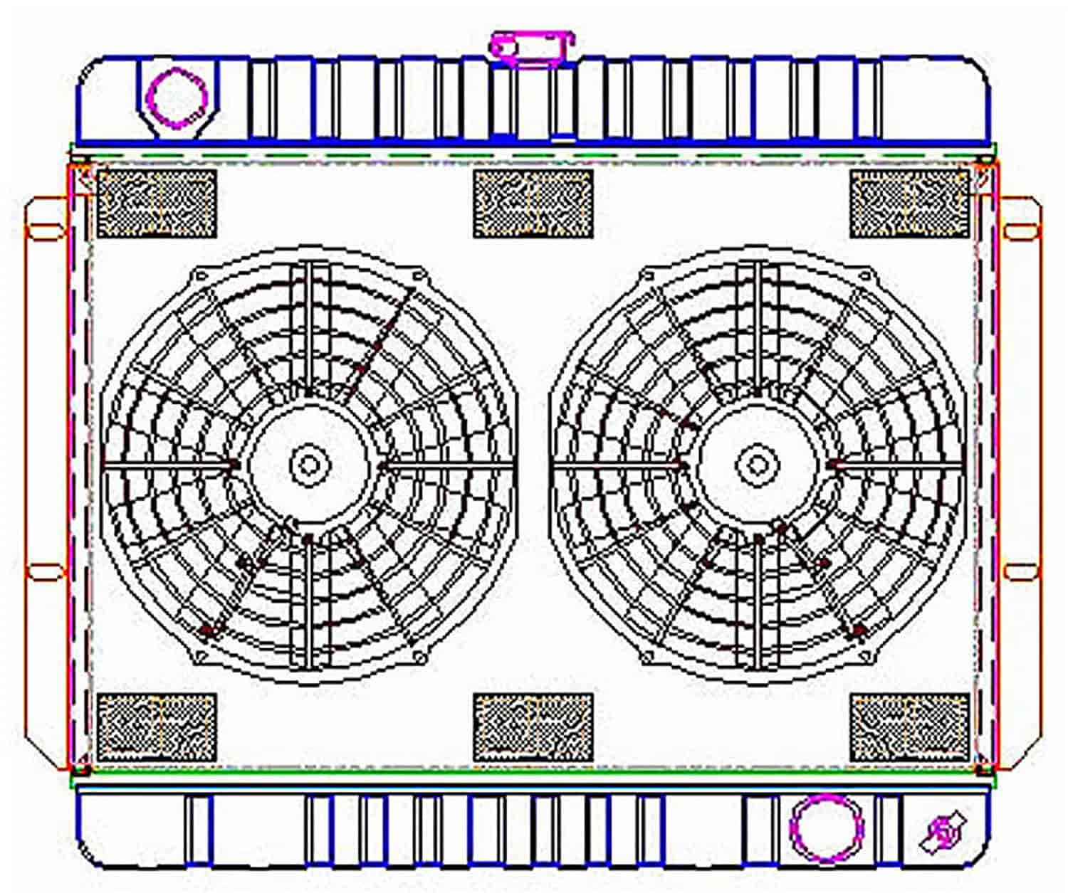 ExactFit Radiator ComboUnit for 1969-1970 Belair/Biscayne/Brookwood/Caprice/Impala/Kingswood/Townsman