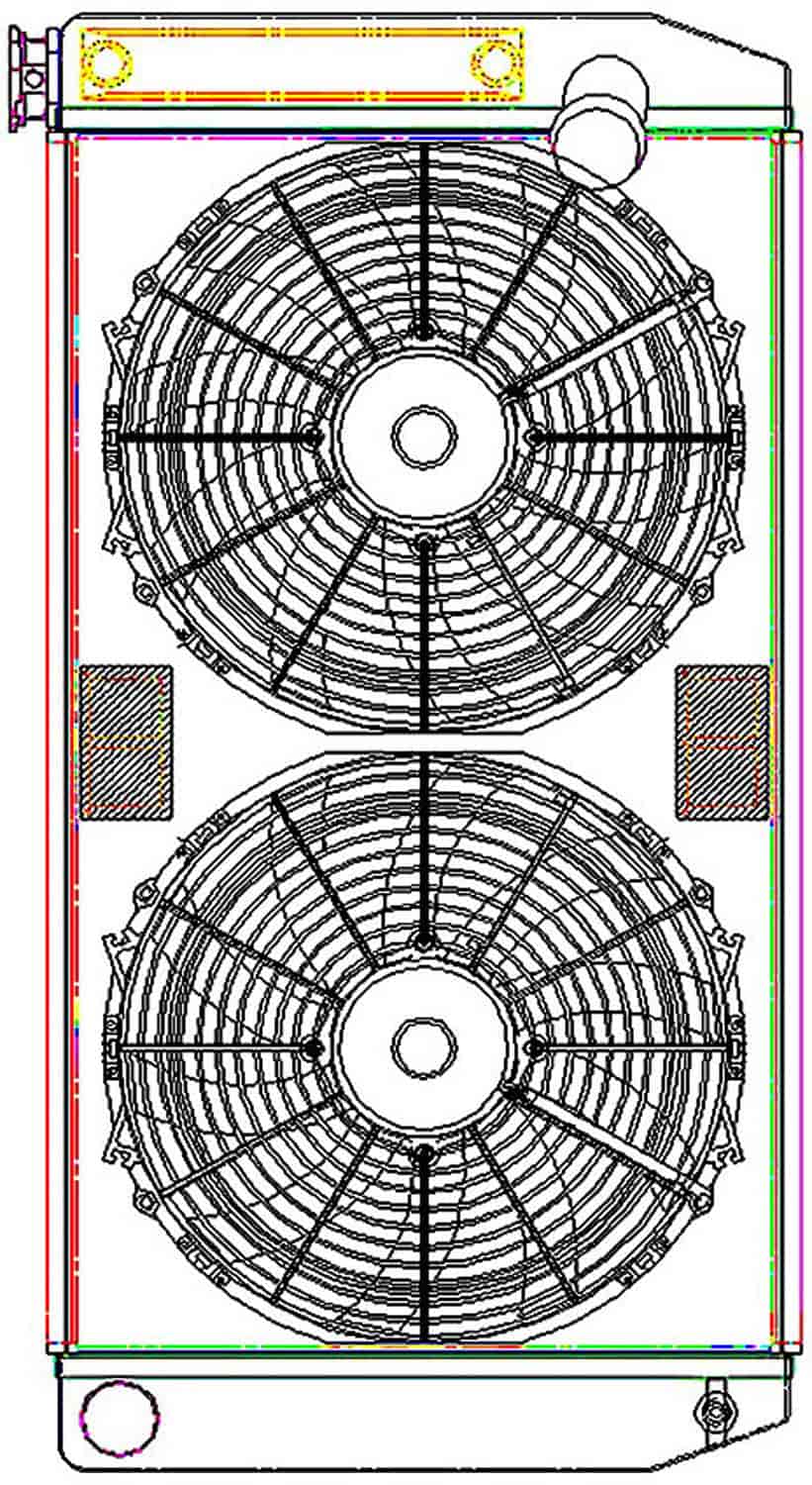 ClassicCool ComboUnit Universal Fit Radiator and Fan Single Pass Crossflow Design 31" x 15.50" with Transmission Cooler