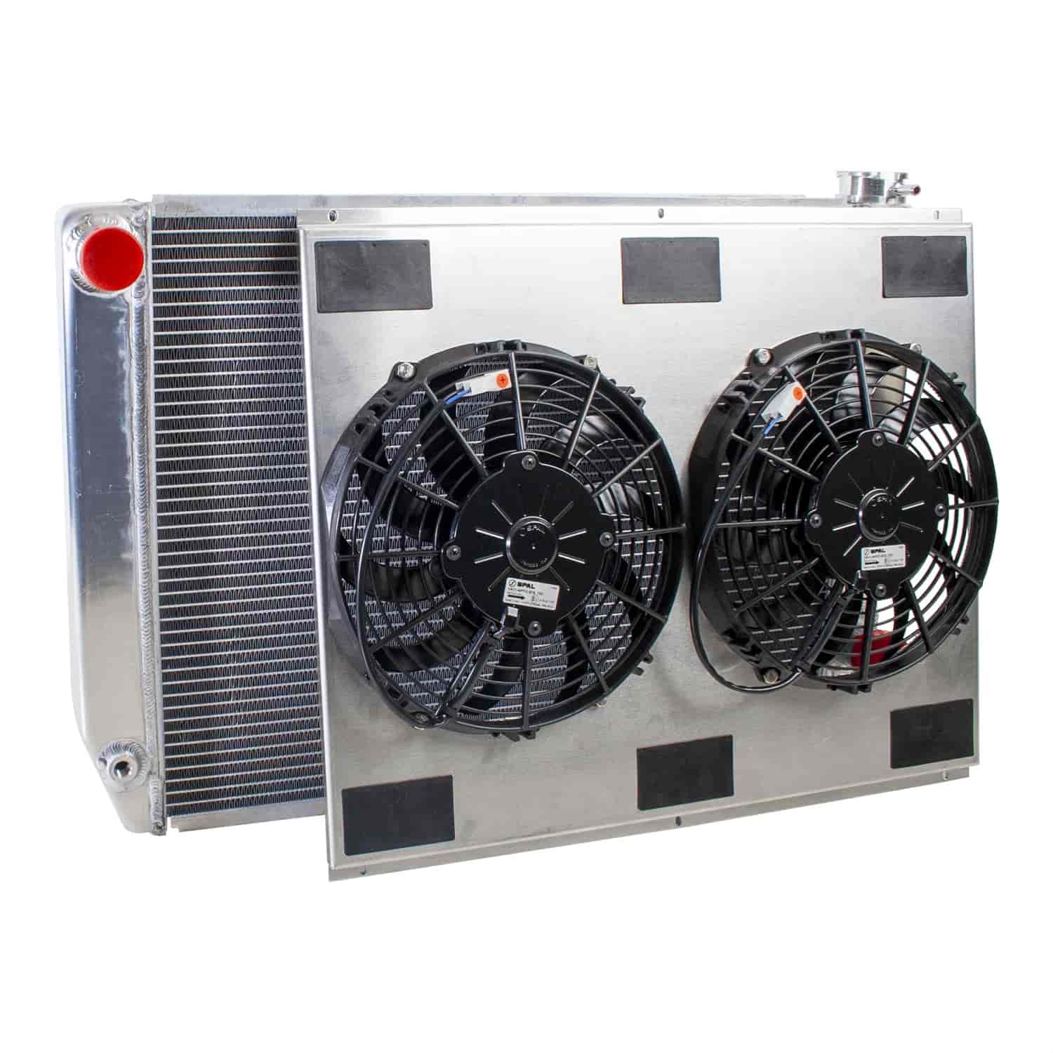 MegaCool ComboUnit Universal Fit Radiator and Fan Single Pass Crossflow Design 27.50" x 19" with No Options