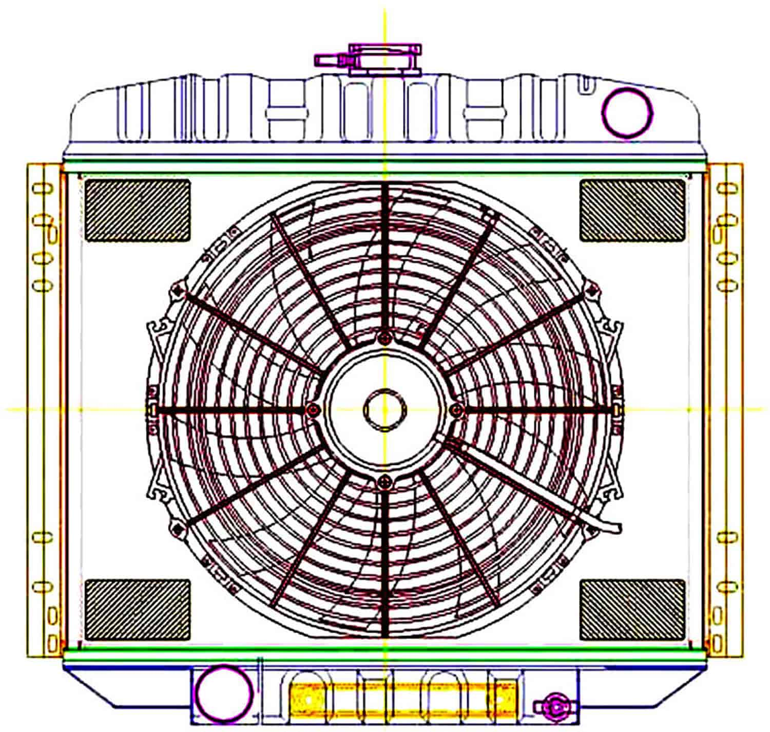 ExactFit Radiator ComboUnit for 1971-1977 Maverick/Comet with Late Small Block