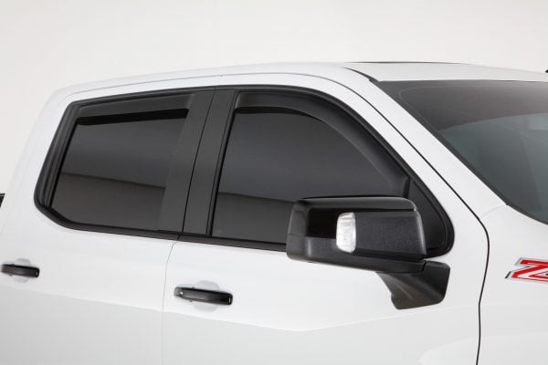 Smoke Ventgard Snap Front/Rear Window Deflectors Fits Select Chevy Silverado 1500 Crew Cab Trucks
