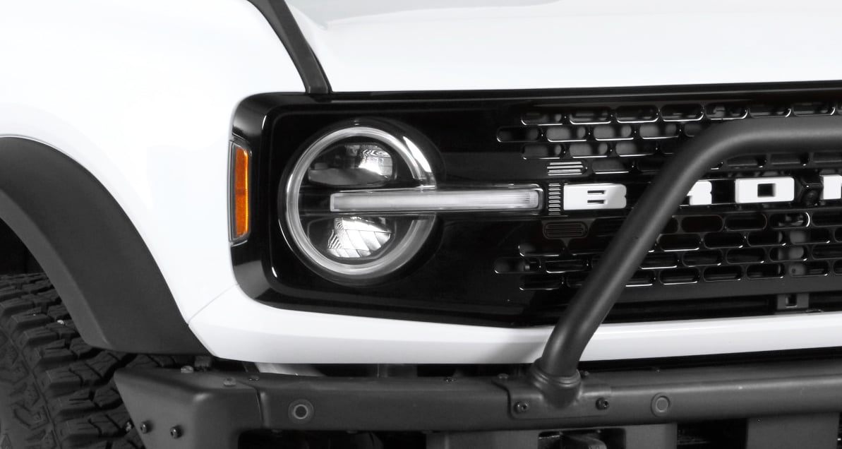 Clear Headlight Cover Kit for Select Late-Model Ford Bronco
