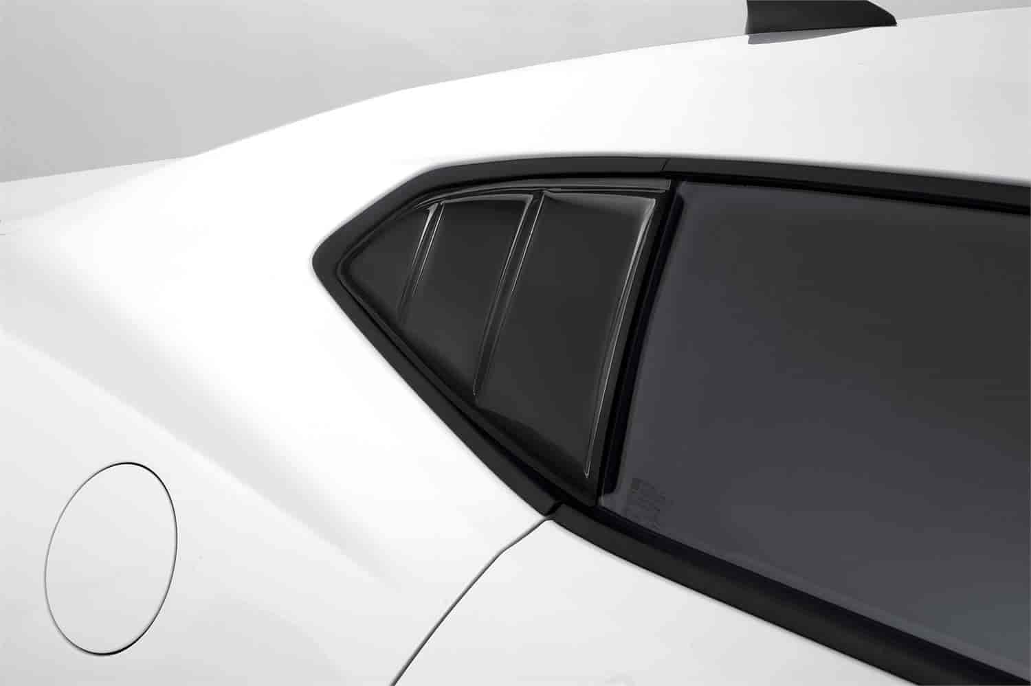 Louvered Quarter Window Covers for Chevy Camaro [Smoke]