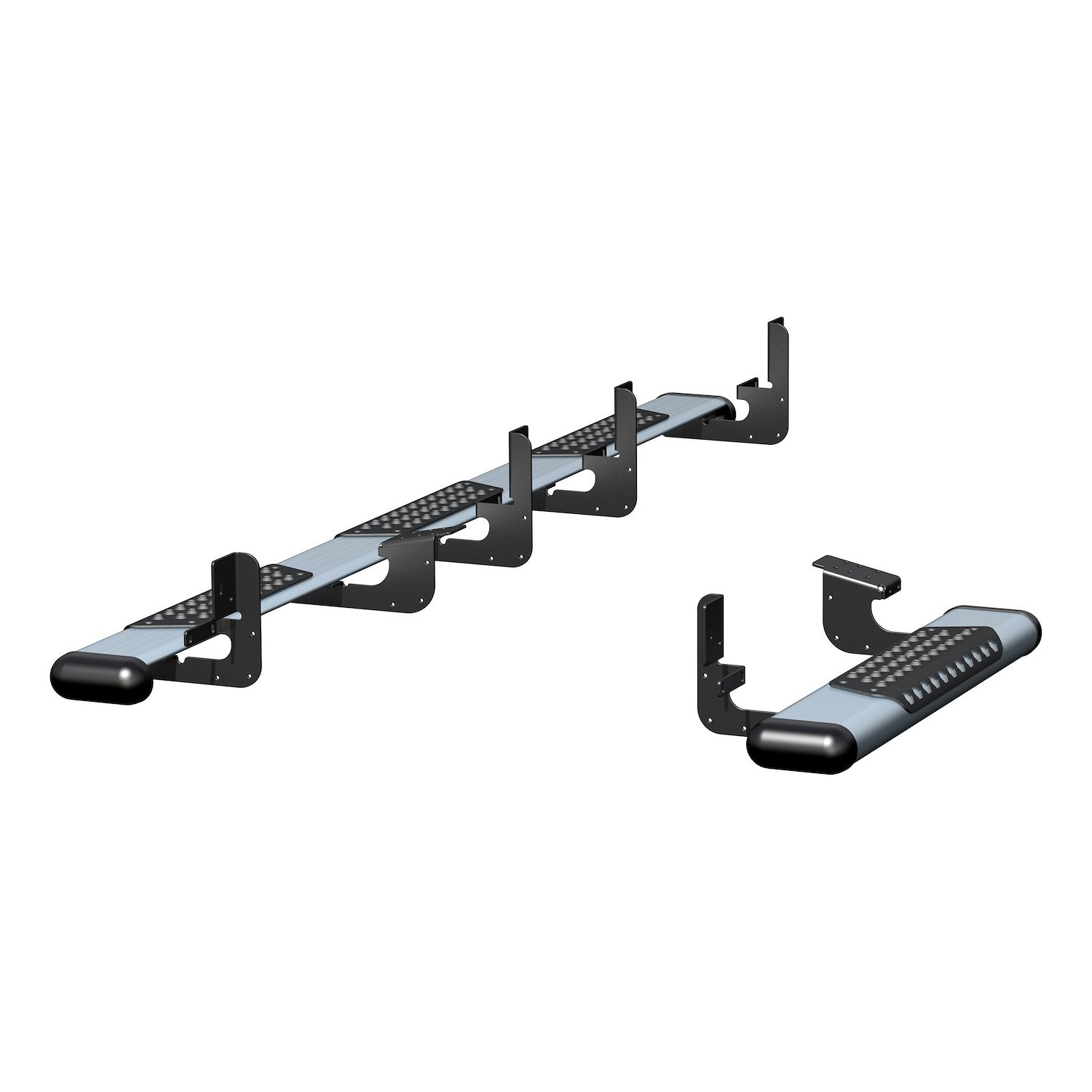 583100-571477 O-Mega II 6 in. x 36 in., 100 in. Silver Aluminum Side Steps Fits Select Ram ProMaster