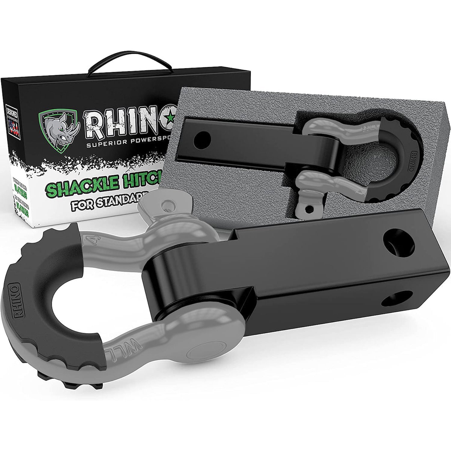 RG-HTHITCH2-GRY Shackle Hitch Receiver W/ D-Ring [Gray]