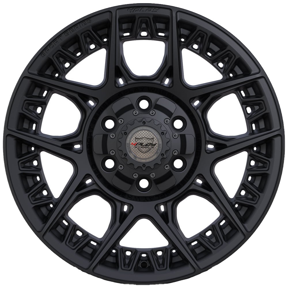 4Play S50 Satin Black Wheel Size: 18" x 9"