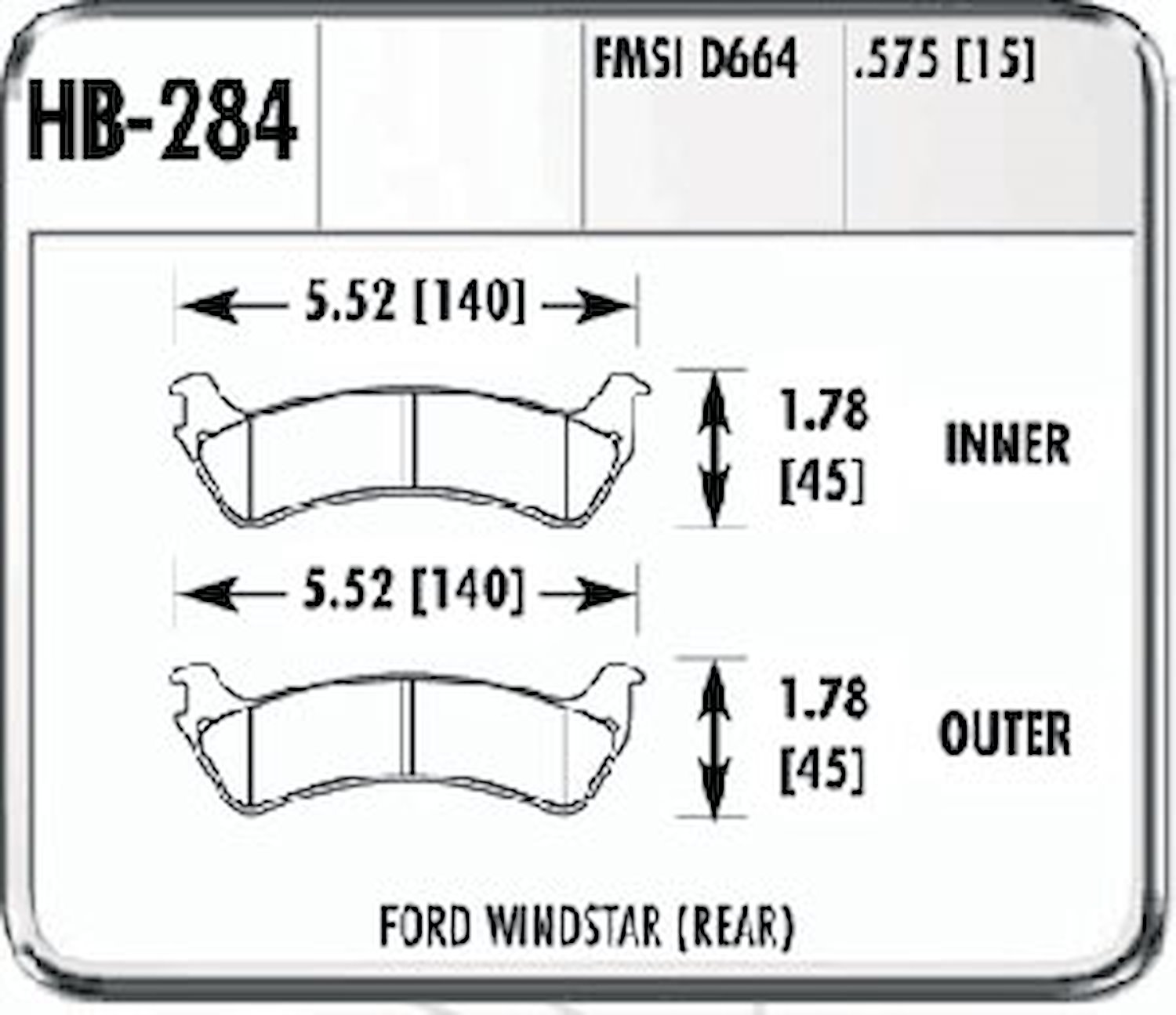 Performance Brake FORD WINDSTAR - (REAR)