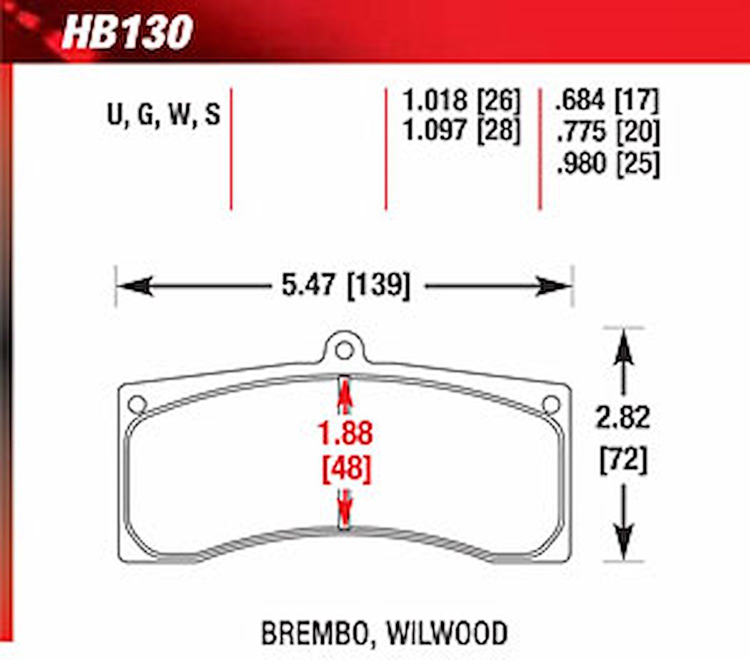 DTC-60 Disk Brake Pads Brembo Wilwood