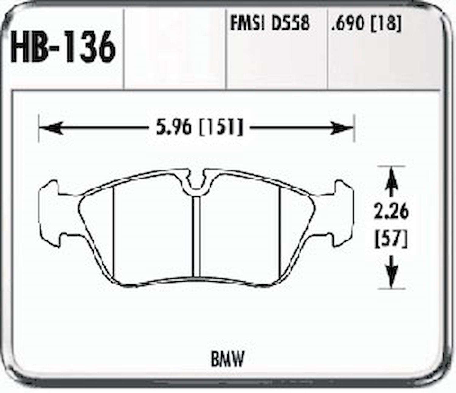 Hawk High Performance Front Brake Pads Fits: 11/91-98 318 i/is