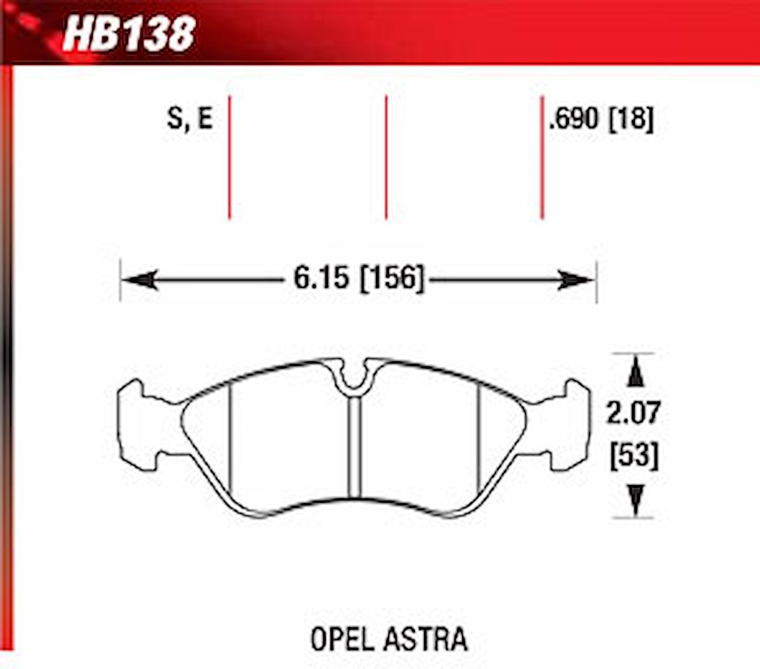 Blue 9012 Disk Brake Pads Cosworth, Opel Astra