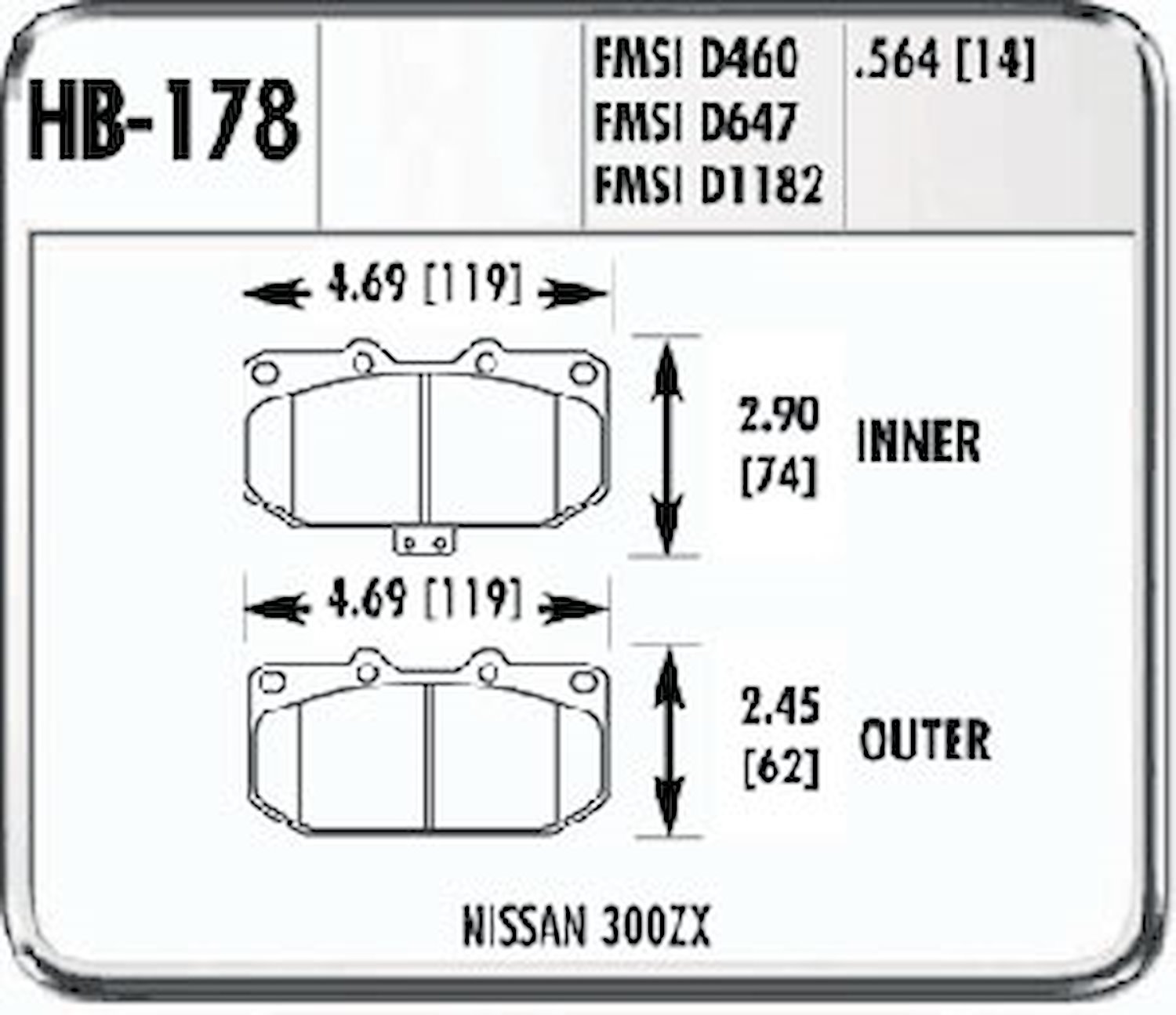 Performance Brake Pads for Nissan 300ZX