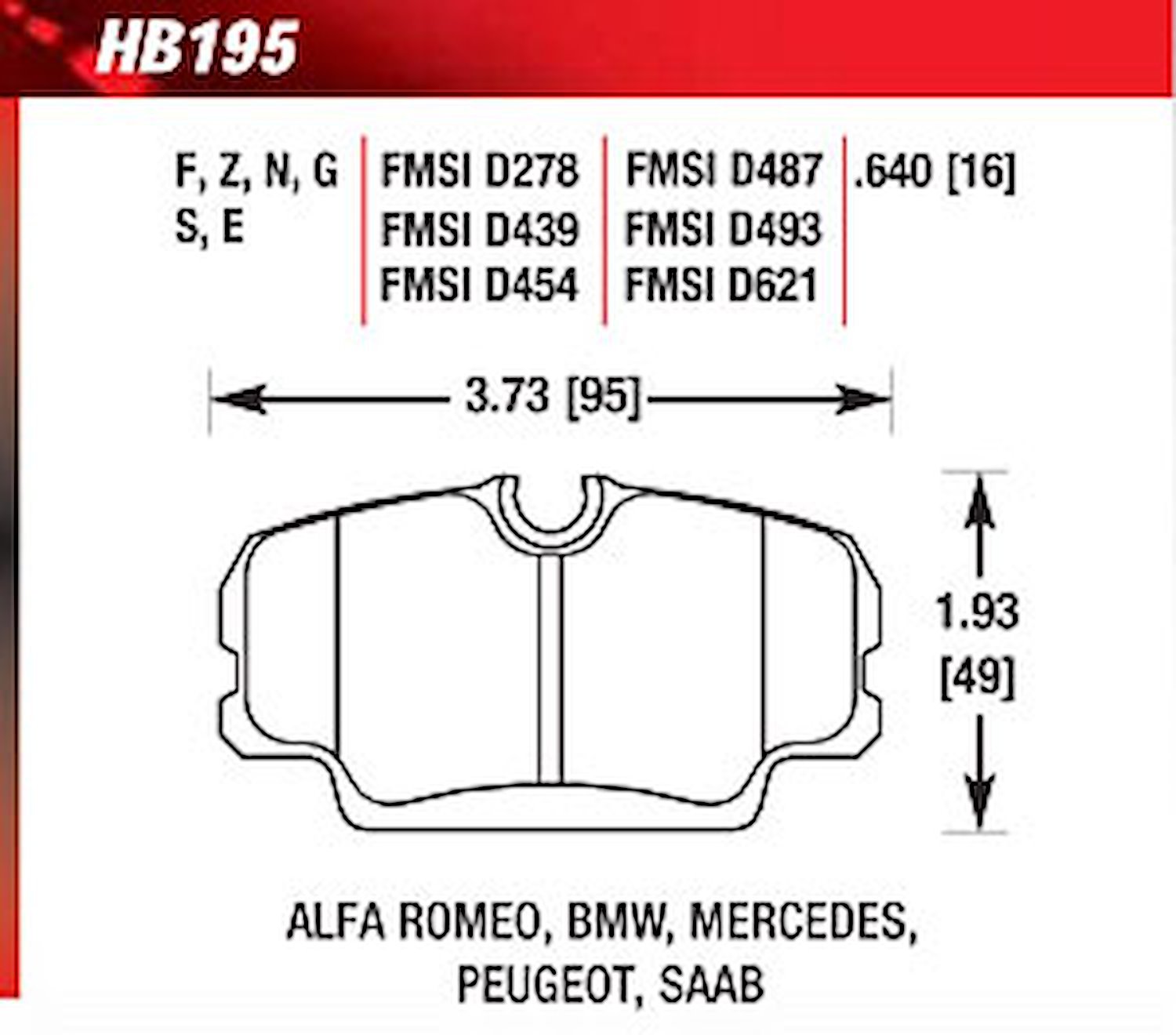DTC-60 Disk Brake Pads Alfa Romeo, BMW, Mercede,