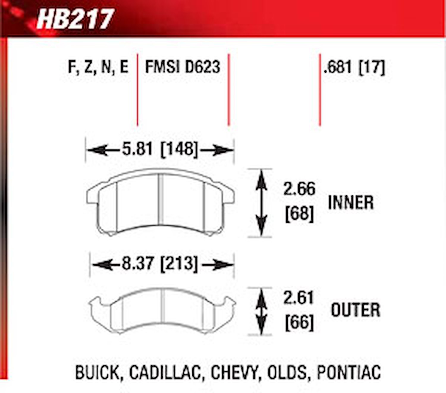 Blue 9012 Disk Brake Pads Buick, Cadillac, Chevy,