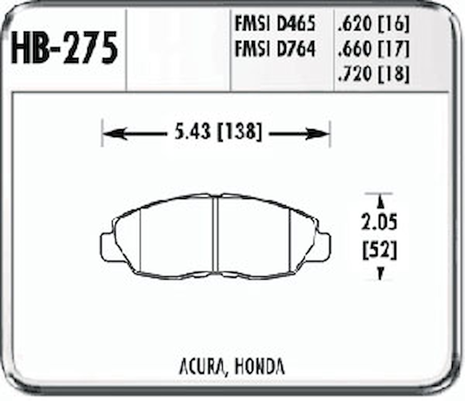 HP-Plus Performance Brake Pads 1990-2011 Acura/Honda