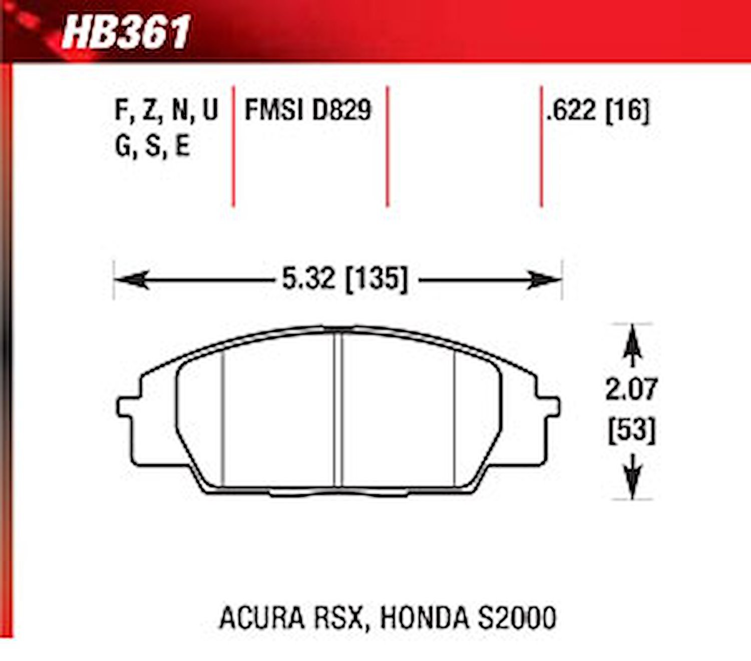Blue 9012 Disk Brake Pads Acura RSX, Honda Civic, S2000