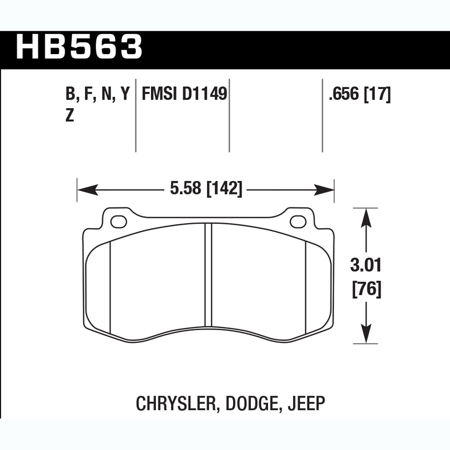 Ceramic Brake Pads Chrysler, Dodge, Jeep