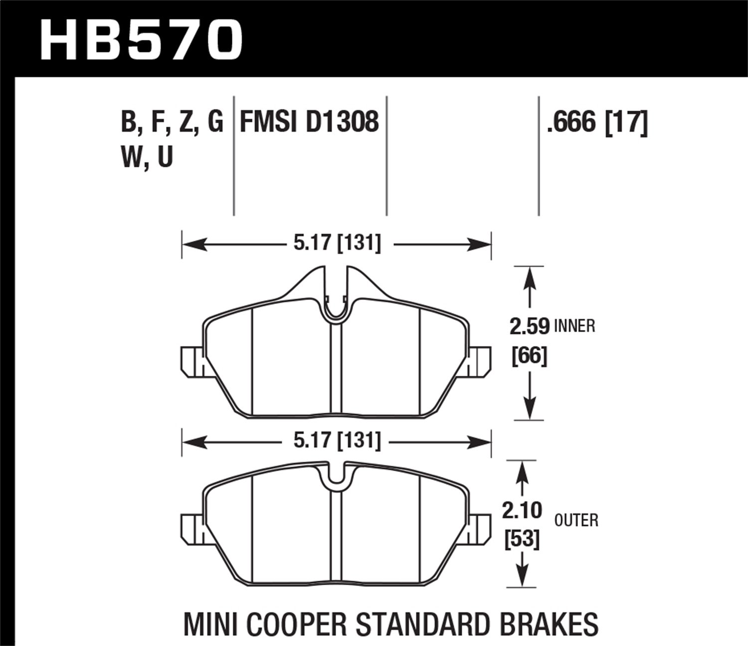 DTC-70 BRAKE PADS Mini Cooper