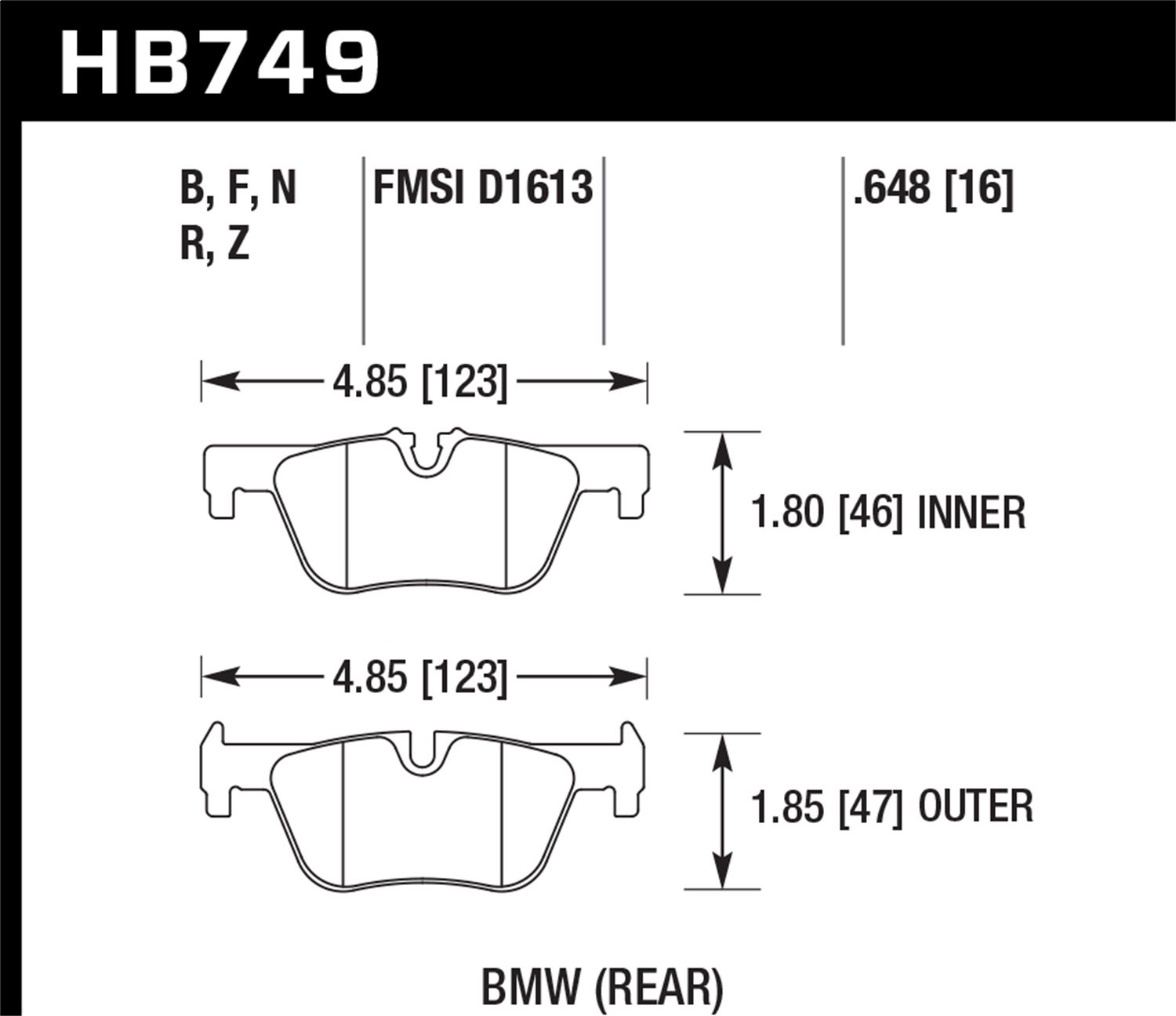 DTC-70 BRAKE PADS BMW Rear
