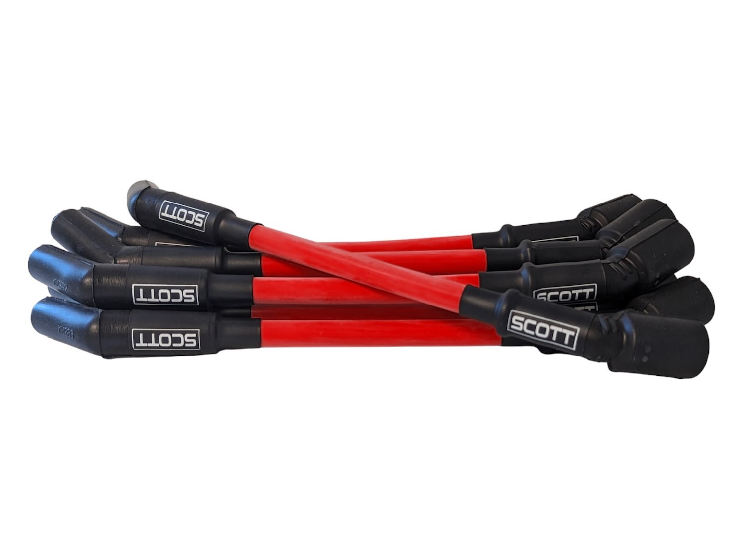 SPW300-CH-LT-GEN5-2 Super Mag Fiberglass-Oversleeved Spark Plug Wire Set for GM LS/LT (Gen5) [Red]