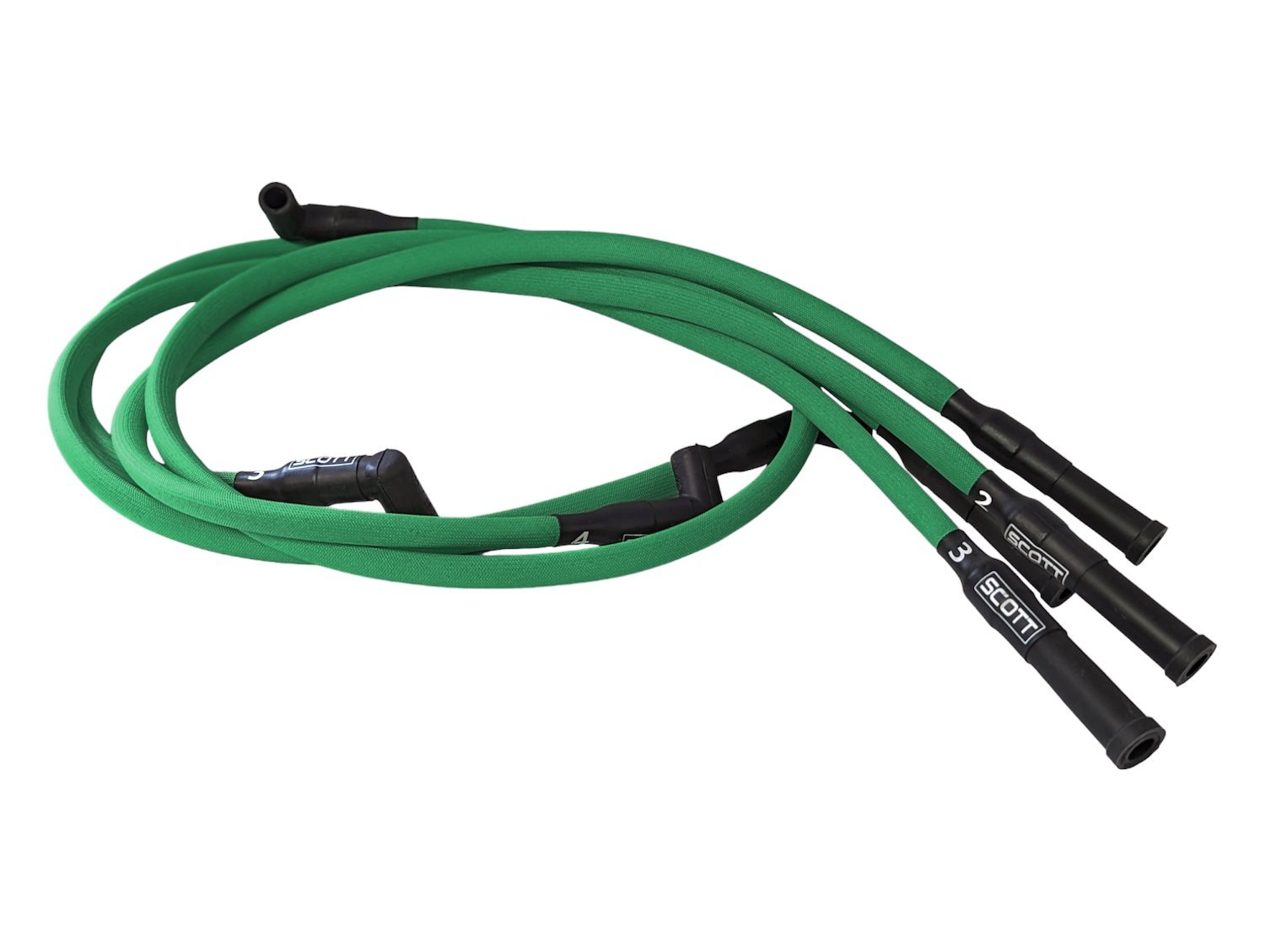 SPW300-PS-23-4 Super Mag Fiberglass-Oversleeved Spark Plug Wire Set for Ford 2.3L [Green]