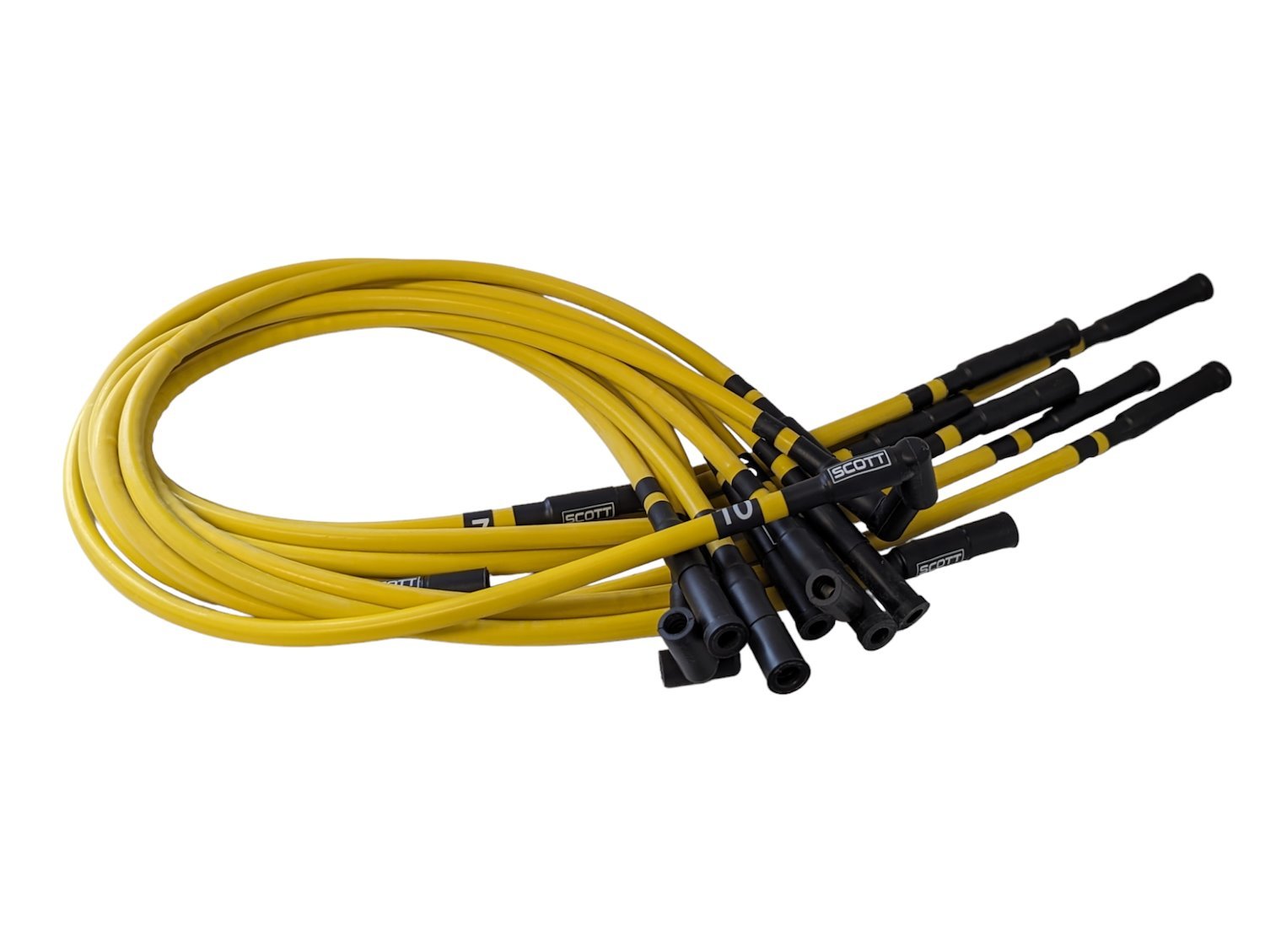 SPW-CH-690-I-7 High-Performance Silicone-Sleeved Spark Plug Wire Set for Dodge Viper (Gen-1) [Yellow]