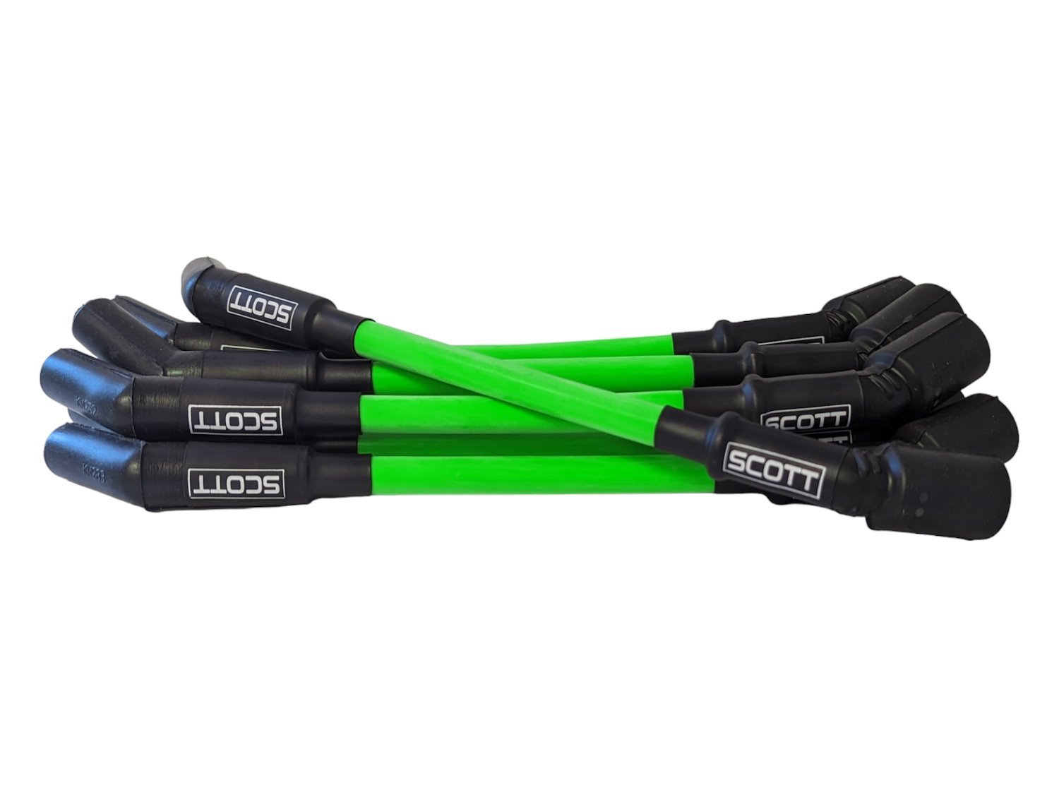 SPW-CH-LS-T-8 High-Performance Silicone-Sleeved Spark Plug Wire Set for GM LS Truck, [Fluorescent Green]
