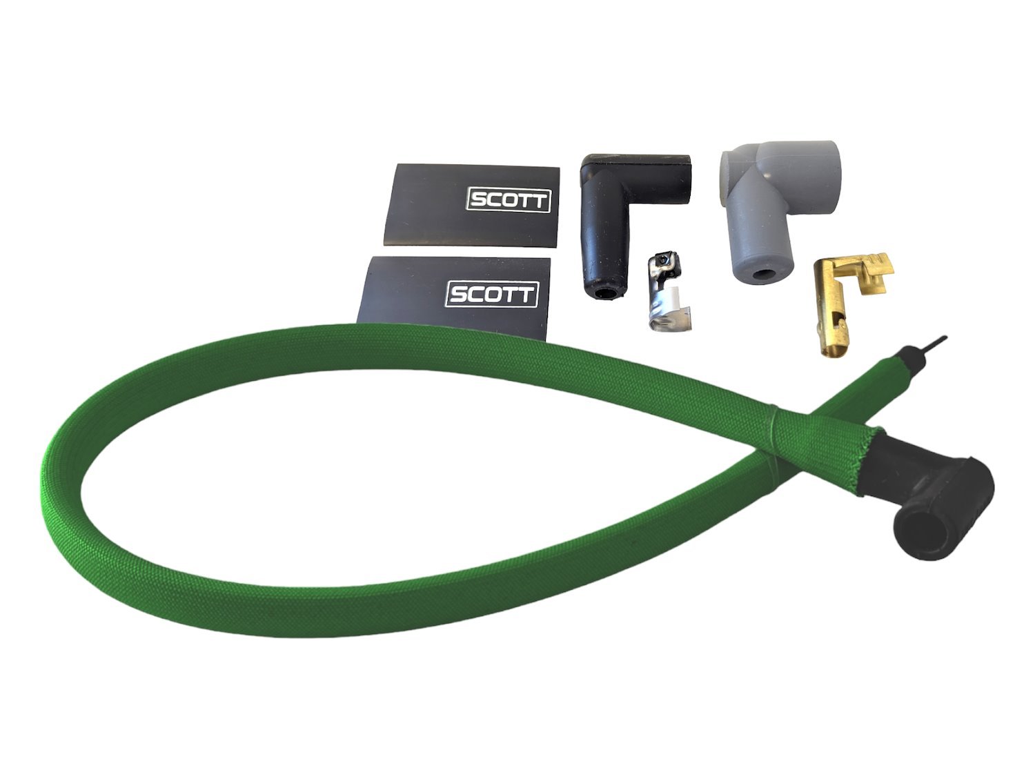 SPW-PSCW36-4 36 in. High-Performance Fiberglass-Oversleeved Coil Wire Kit for Universal Coil Wire Kits [Green]