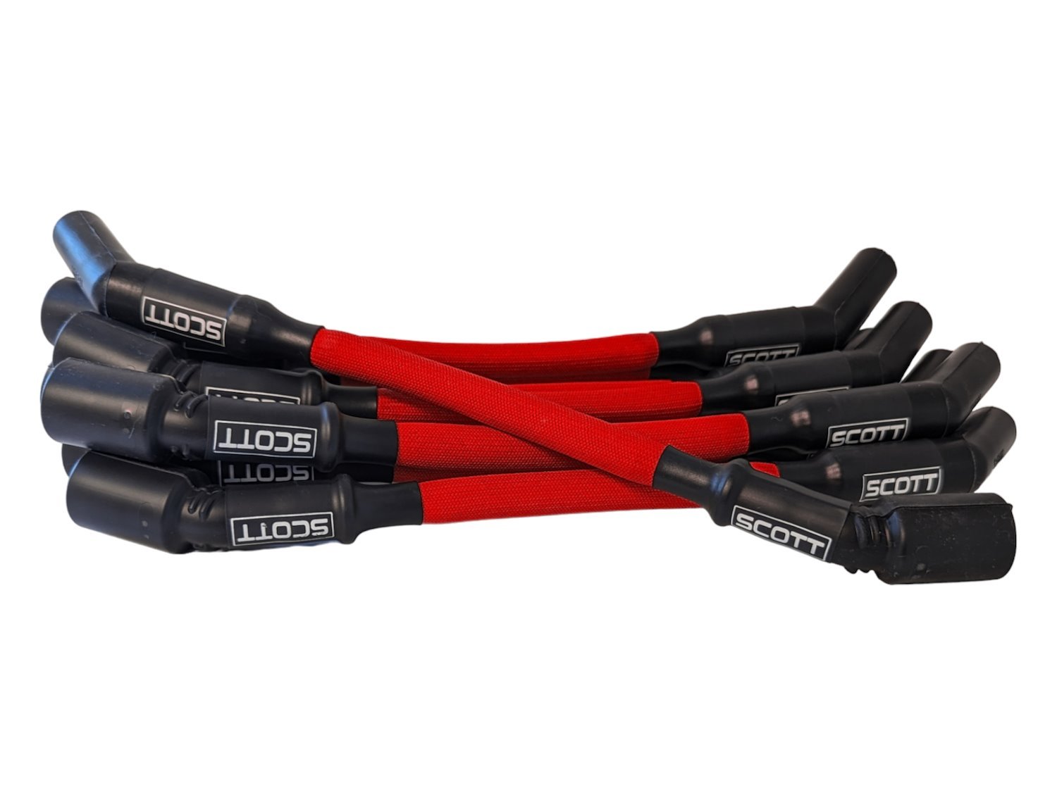 SPW-PS-LT-GEN5-2 High-Performance Fiberglass-Oversleeved Spark Plug Wire Set for GM LS/LT (Gen5) [Red]