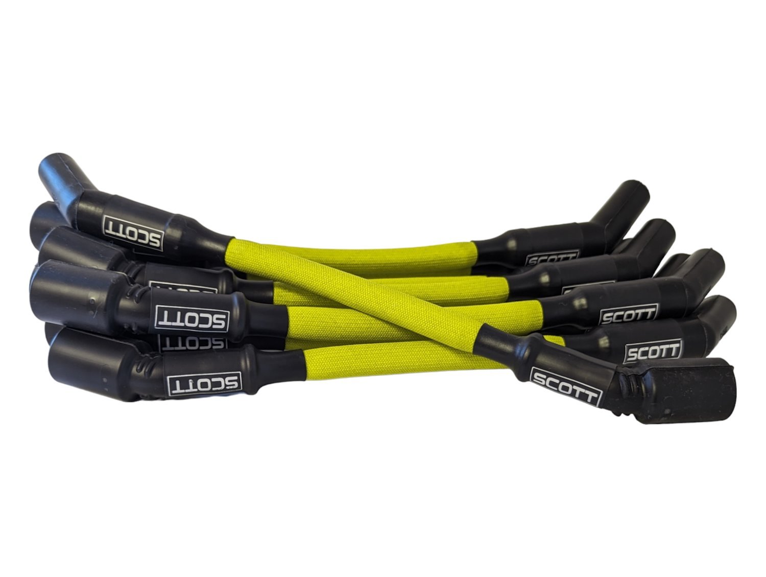 SPW-PS-LT-GEN5-5 High-Performance Fiberglass-Oversleeved Spark Plug Wire Set for GM LS/LT (Gen5) [Yellow]