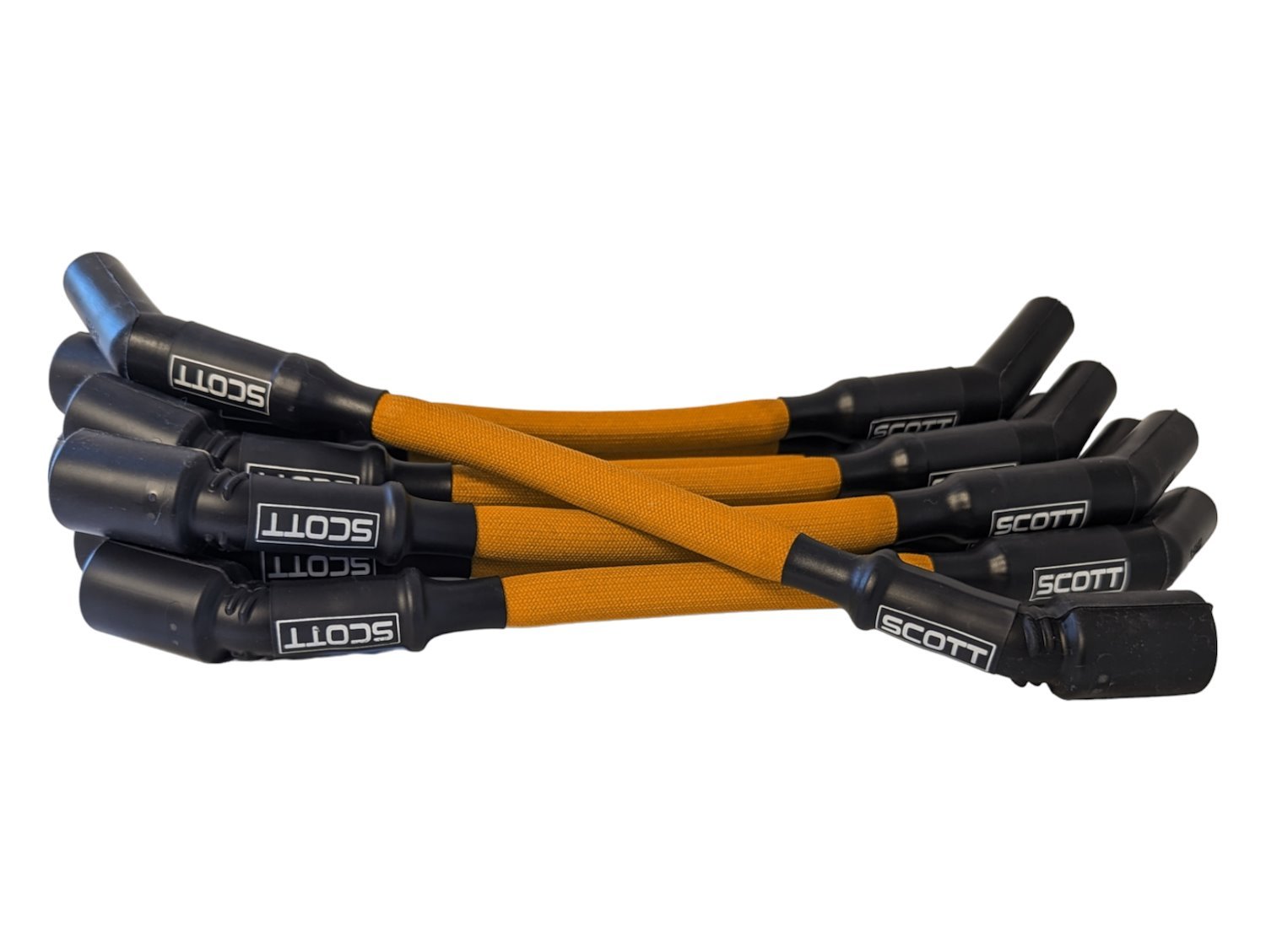 SPW-PS-LT-GEN5-6 High-Performance Fiberglass-Oversleeved Spark Plug Wire Set for GM LS/LT (Gen5) [Orange]