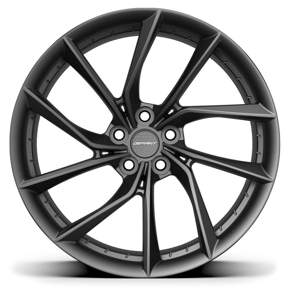 DF06 Wheel, Fits Select Tesla/Acura/Honda, Size: 20" x 9", Bolt Pattern: 5 x 120 mm [Finish: Dark Satin Charcoal]