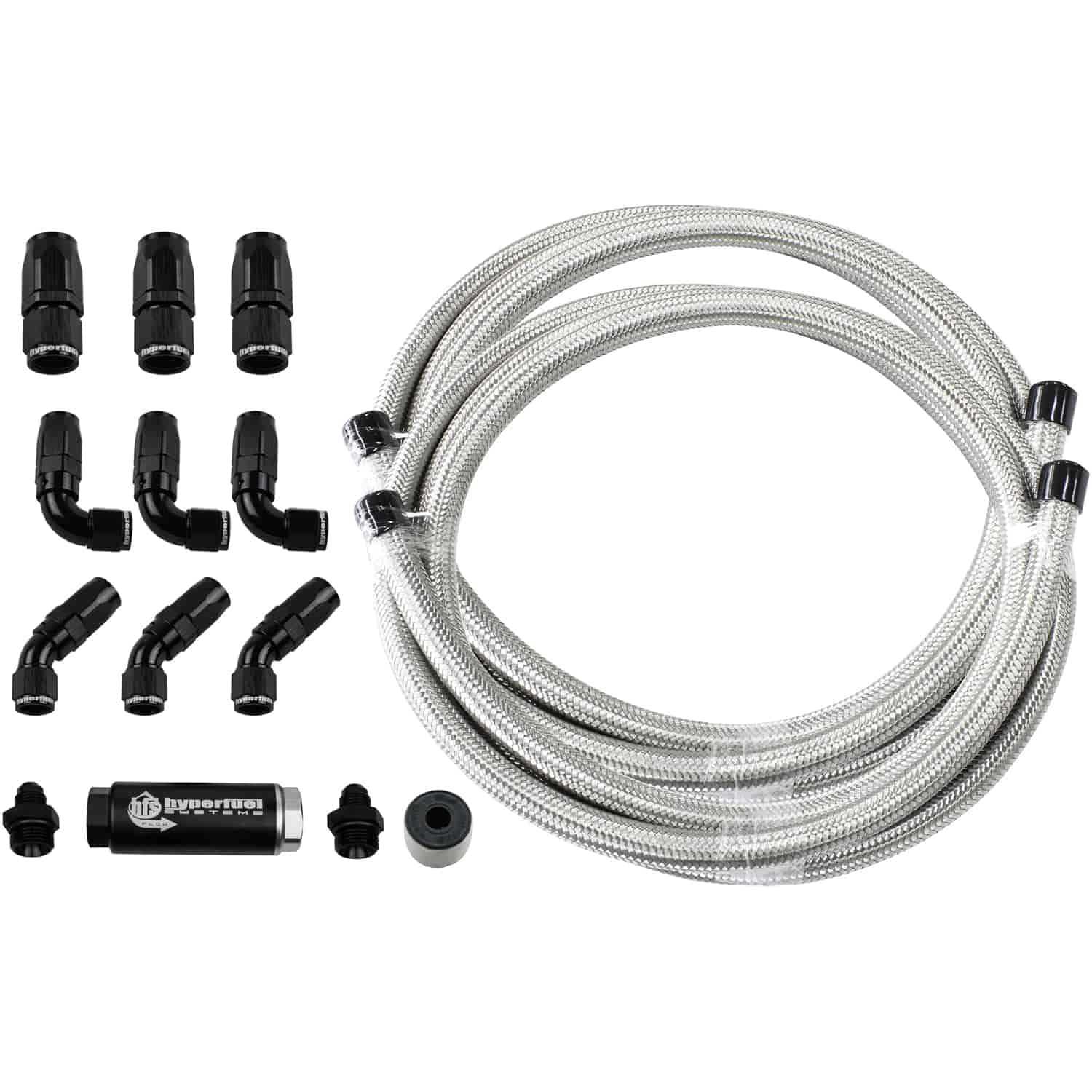 Stainless Steel Braided Hose Kit Natural 40 ft. -6 AN