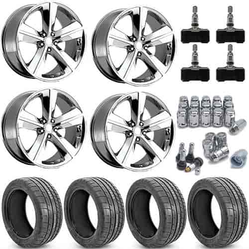 Dodge Challenger SRT Style Wheel and Tire Kit Includes: (4) 20" x 9" SRT Style Wheels