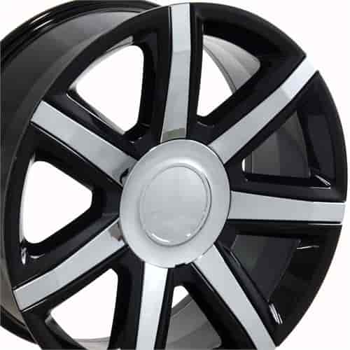 Cadillac Escalade Style Replica Wheel Black with Chrome Insert 22x9