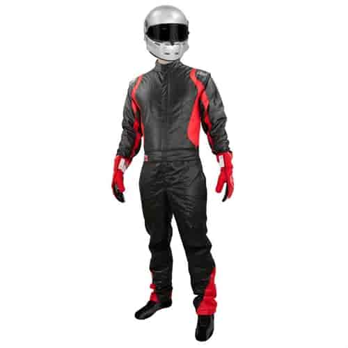 Precision II SFI Driver's Suit Black/Red - Large