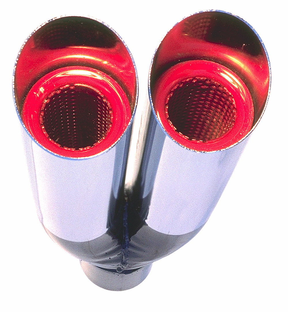 Dual Hot Tip with Resonator 2-1/4" In, 2-1/2" Out