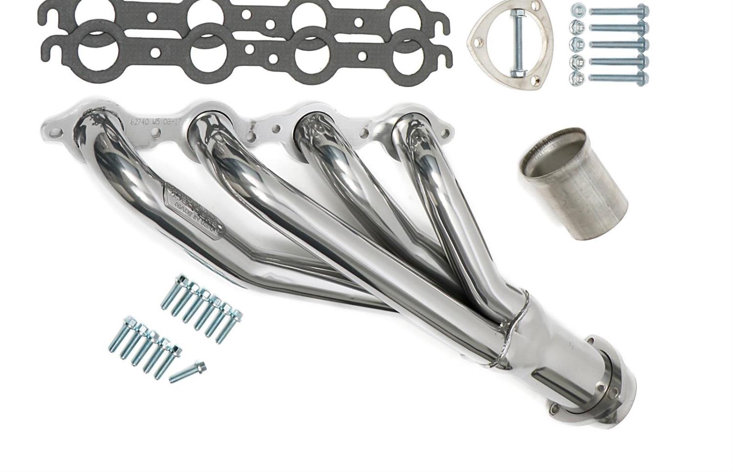 62746 LS IN 1967-87 C10/C20 TRUCK (2WD) HEADERS; 1-3/4 IN. MID-LENGTH- HTC STAINLESS